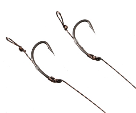 Готовий повідець Carp Pro 15см Sinking Braid 25 lb x8 PTFE Curved Shank №4