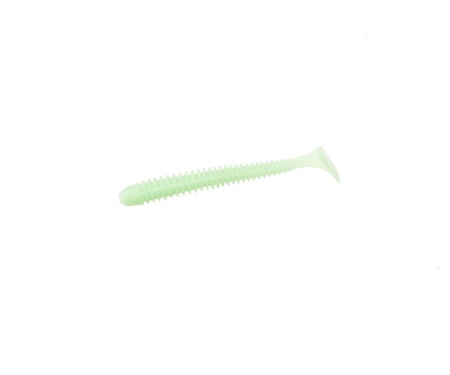 Силікон Angry Baits Zander Worm 3" Green Milk UV