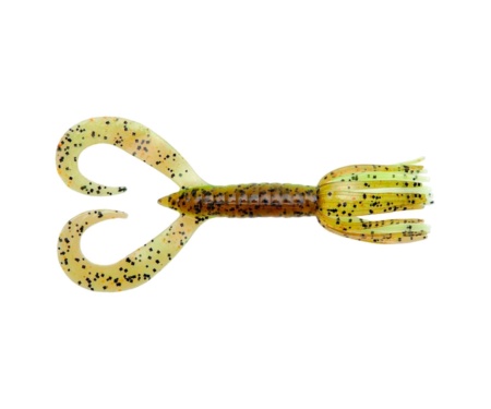 Виброхвост Keitech Little Spider 3,5" 401 Green Pumpkin / Chartreuse