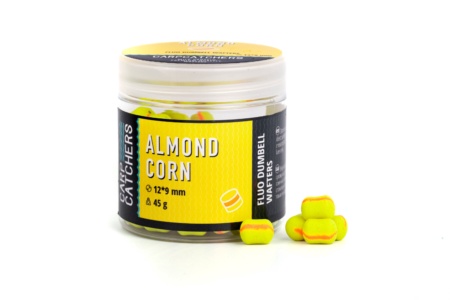 Вафтерc Carp Catchers Fluo Dumbell Wafters ALMOND CORN 12*9мм
