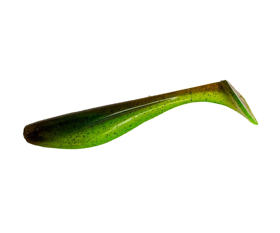 Виброхвост Fishup Wizzle Shad 5" #204 Green Pumpkin/Chartreuse