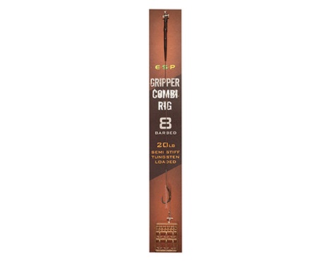 Готовый поводок Esp Gripper Combi Rig Brown №8