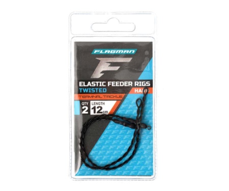 Фiдерне вiдведення для повiдця скрутка Flagman Elastic Twisted Feeder Rigs Hard 12см
