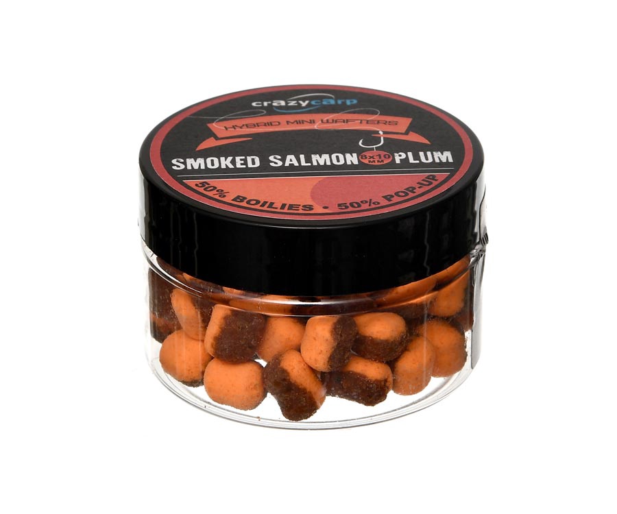 Бойлы Crazy Carp Mini Wafters Smoked Salmon & Plum 8х10мм
