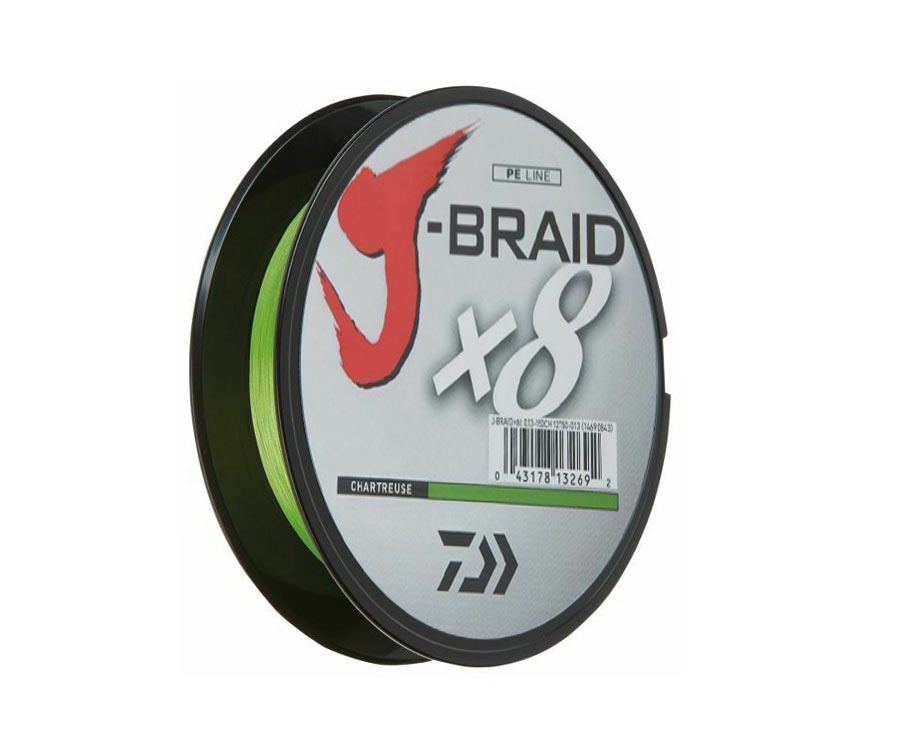 Шнур Daiwa J-Braid x8 Chartreuse 300м 0.13мм