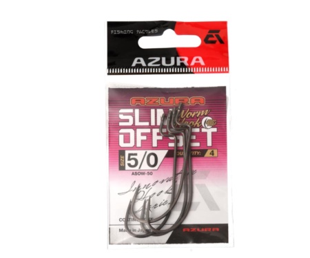 Гачки Azura Slim Offset Worm Hook №5/0