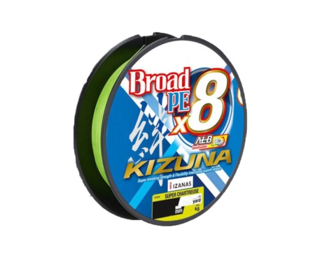 Шнур Owner Kizuna Broad PEx8 275м 0.42мм 40кг Сhartreuse