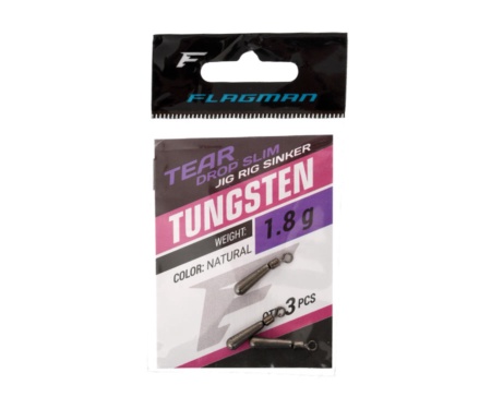 Грузило вольфрамовое Flagman Tungsten Tear Drop Slim 1.8г