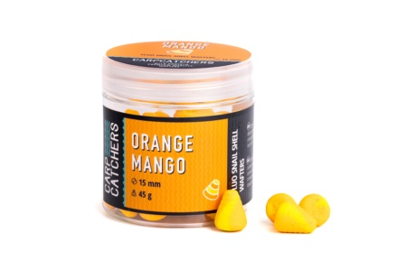 Вафтерc Carp Catchers Fluo Snail Shell Wafters ORANGE MANGO 15*12мм
