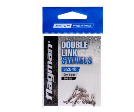 Фідерний подвійний вертлюжок Flagman Double Link Swivels № 10, 5 шт