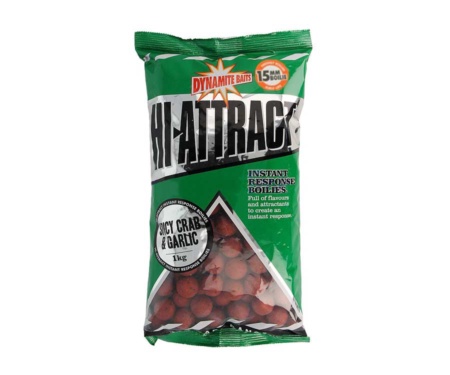 Бойли Dynamite Baits Hi-Attract Spicy Crab & Garlic 15мм 1кг