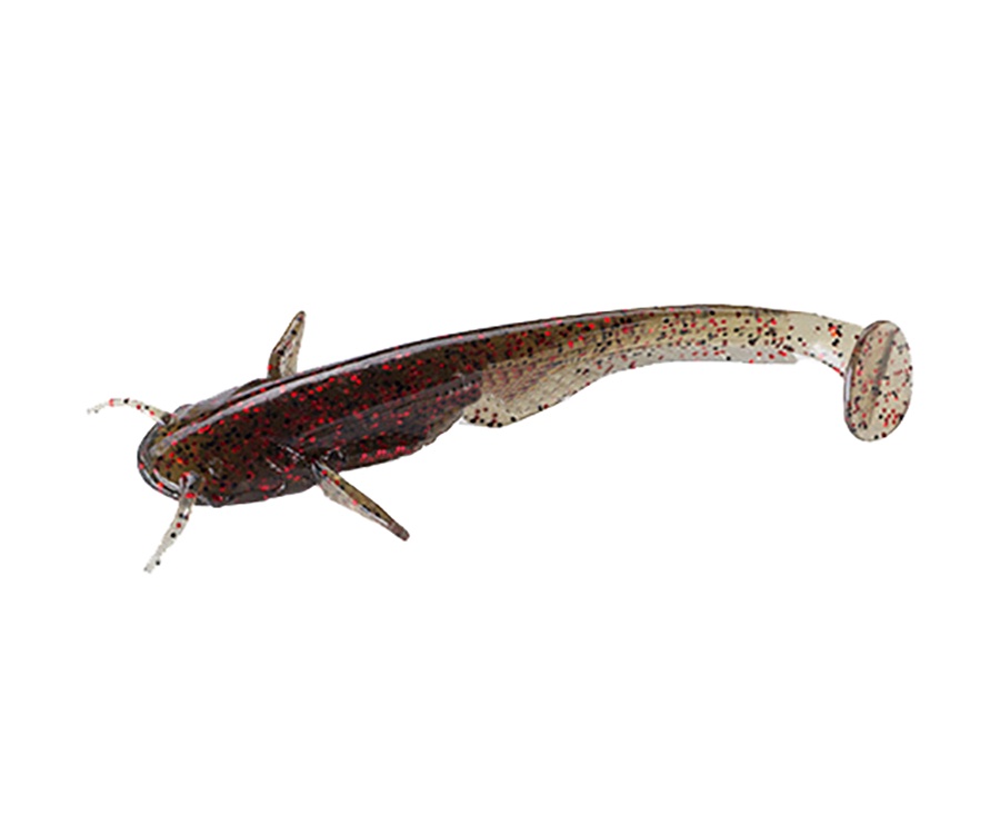 Виброхвост Fishup Catfish 3" #045 Green Pumpkin Red Black