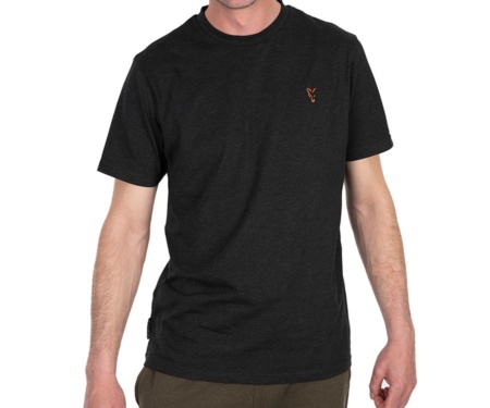 Футболка FOX Black Marl T-Shirt Black & Orange S