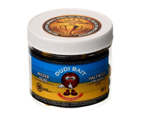 Бойли насадкові Dudi Baits Boilies Carling "Mister Dudi" HalfNess Penapple 100г 16мм