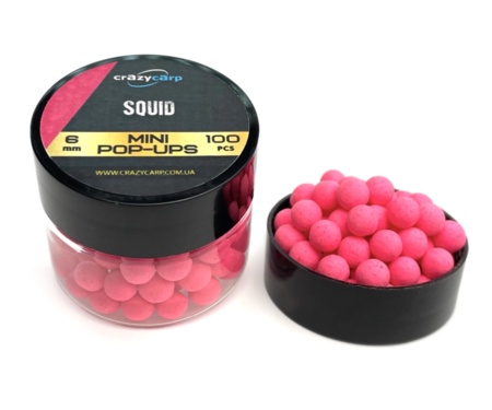 Бойли Crazy Carp Mini Pop-Ups Squid 6мм