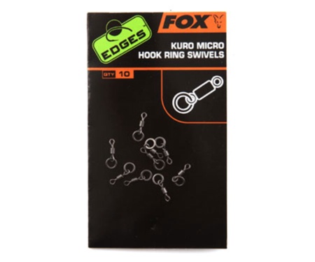 Вертлюг с кольцом FOX Kuro Micro Hook Ring Swivels
