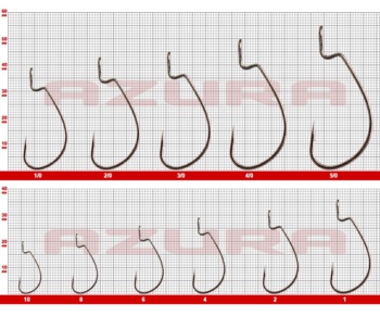 Крючки Azura Kenshin Offset Hook №1 #3