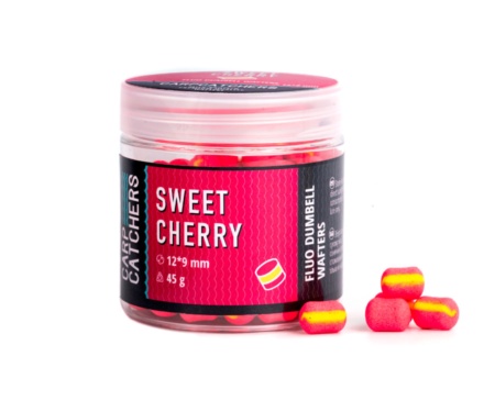 Бойли Carp Catchers Fluo Dumbell Wafters 12x9мм Sweet Cherry