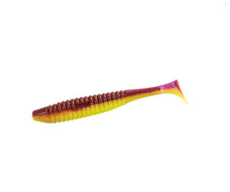 Виброхвост Angry Baits Shiner 5" #54 Lox Chartreuse UV