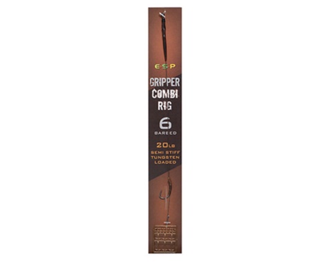 Готовый поводок Esp Gripper Combi Rig Brown №6