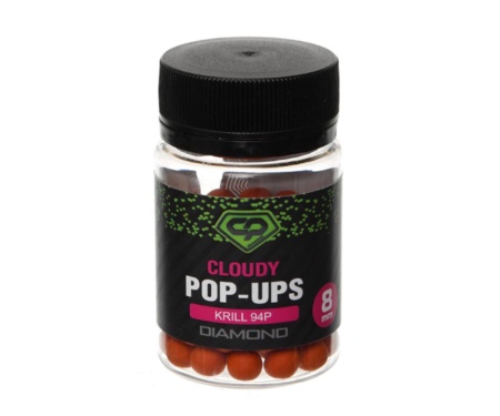 Бойлы плавающие Carp Pro Diamond Cloudy Pop-Ups Krill 94P 8мм