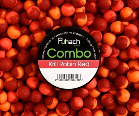 Бойли Puhach Baits Combo 8мм Krill Robin Red