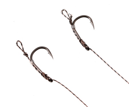 Готовий повідець Carp Pro Wide Gape In-Turned Ready Rig 15см Sinking Braid 25 lb x8 PTFE №8