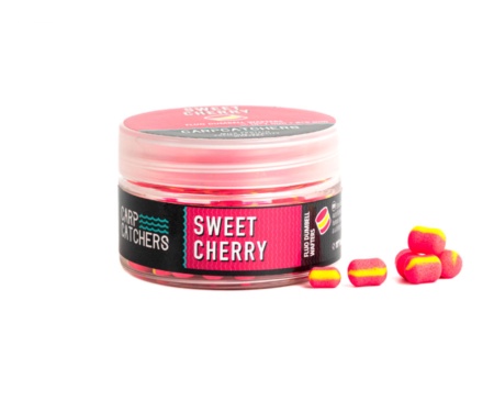 Бойлы Carp Catchers Fluo Dumbell Wafters 10x7мм Sweet Cherry