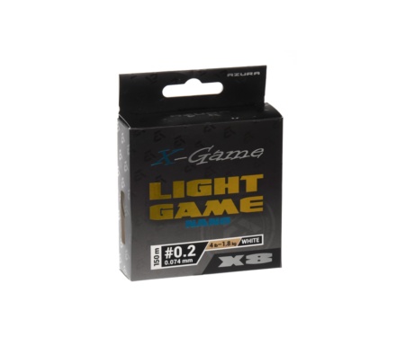 Шнур Azura X-Game Light Game Nano X8 PE White 150м #0.2-0.074мм