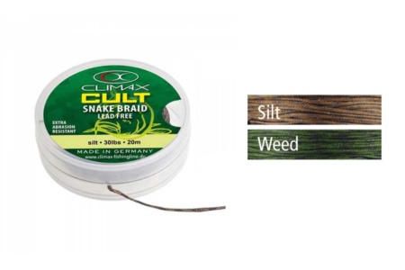 Ледкор без свинца Climax CULT Snake Braid Silt (темний мул) 30lb