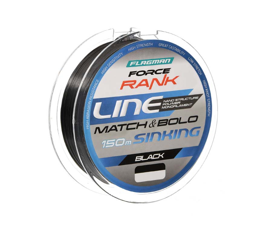 Леска Flagman Force Rank Bolo/Match Main Line Black 150м 0.22мм #1