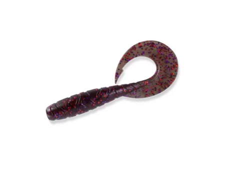 Виброхвост Fishup Mighty Grub 3.5" #050 Green Pumpkin Brown/Red & Purple