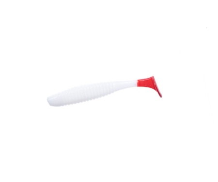 Силікон Angry Baits Shiner 3" 68 White Red Tail UV