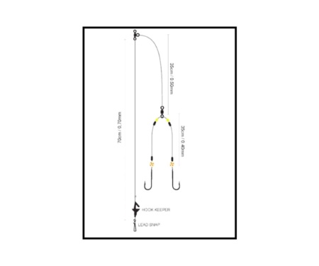 Оснастка морская Spro Salt Rig №14 Wishbone Ghost 70см 0.7-0.4мм №1/0