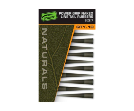 Конус для клипсы Fox Edges Naturals Power Grip Naked Line Tail Rubbers Size 7 10шт