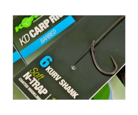 Готовий повідець Korda N Trap KD Rig №6 Kurv 15lb Barbed