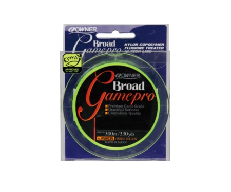 Жилка Owner Broad Game Pro 300м Visible Yellow 0.22мм