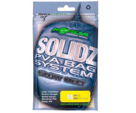 ПВА пакеты Korda Solidz Slow Melt PVA Bags M 70х110мм