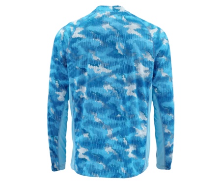 Реглан Simms SolarFlex Crewneck Prints Hex Camo Cobalt M