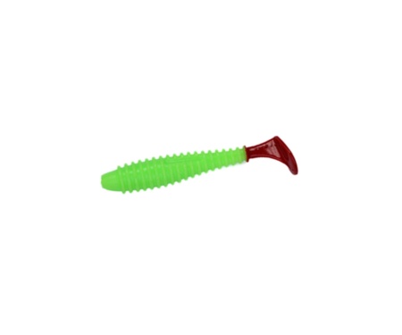 Силікон Angry Baits Fatik 2" 67 Acid Green Red Tail UV