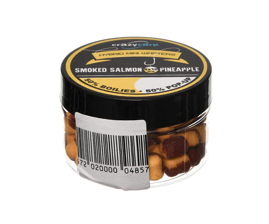 Бойлы Crazy Carp Mini Wafters Smoked Salmon & Pineapple 8х10мм