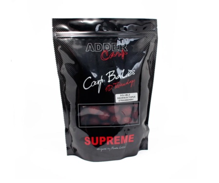 Бойли Adder Carp Supreme Soluble Squid&Octopus Strawberry 700г 24мм