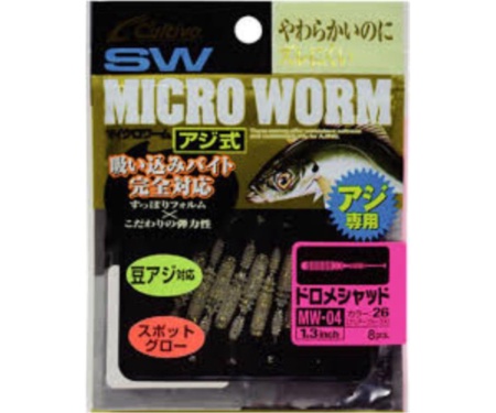 Силікон Owner Micro Worm MW-05 82932 2.5" #26 Clear Blue Glitter
