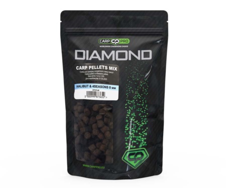 Пелетс-мікс Carp Pro Carp Pellets Mix Hallibut&4Sesons 8мм 1кг