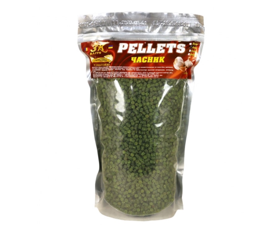 Пеллетс 3KBaits 4мм 800г чеснок