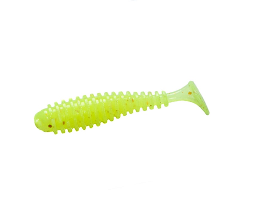 Виброхвост Angry Baits Fatik 1.2" Chartreuse GF UV