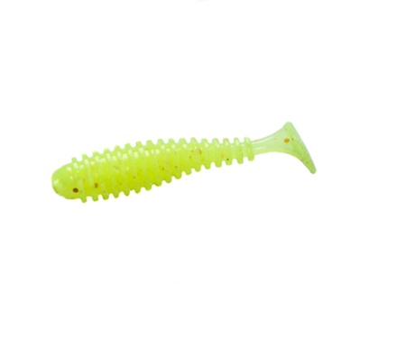 Виброхвост Angry Baits Fatik 1.2" Chartreuse GF UV