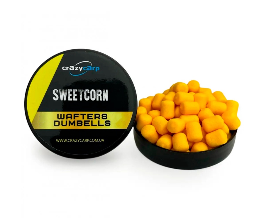 Бойлы Crazy Carp Wafters Dumbbells 8x10мм Sweetcorn