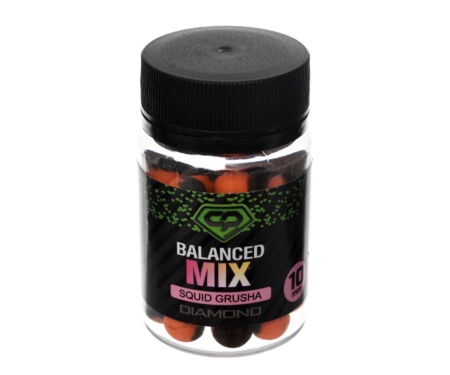 Бойли Carp Pro Diamond Balanced Mix Squid Grusha 10мм