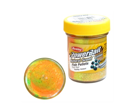 Паста форелевая Berkley комбикорм Natural Glitter Fish Pellet Rainbow